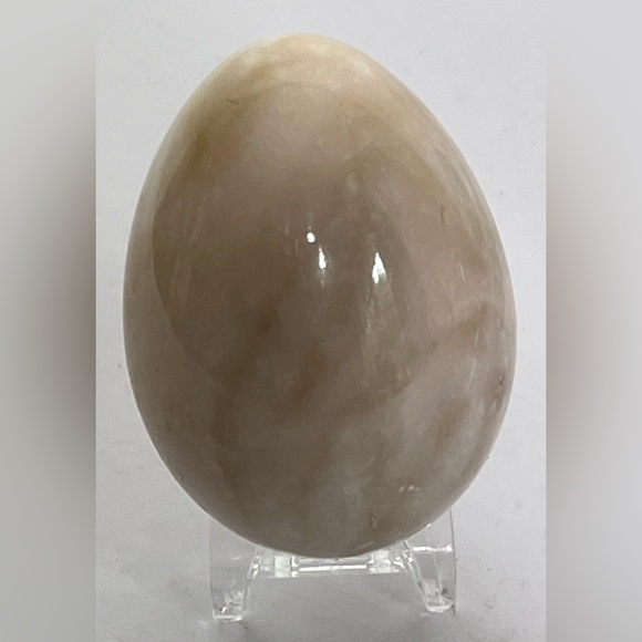 Polished Alabaster Stone 2.5" Pastel Purple Green Yellow Orange Tan Eggs - Picture 11 of 13